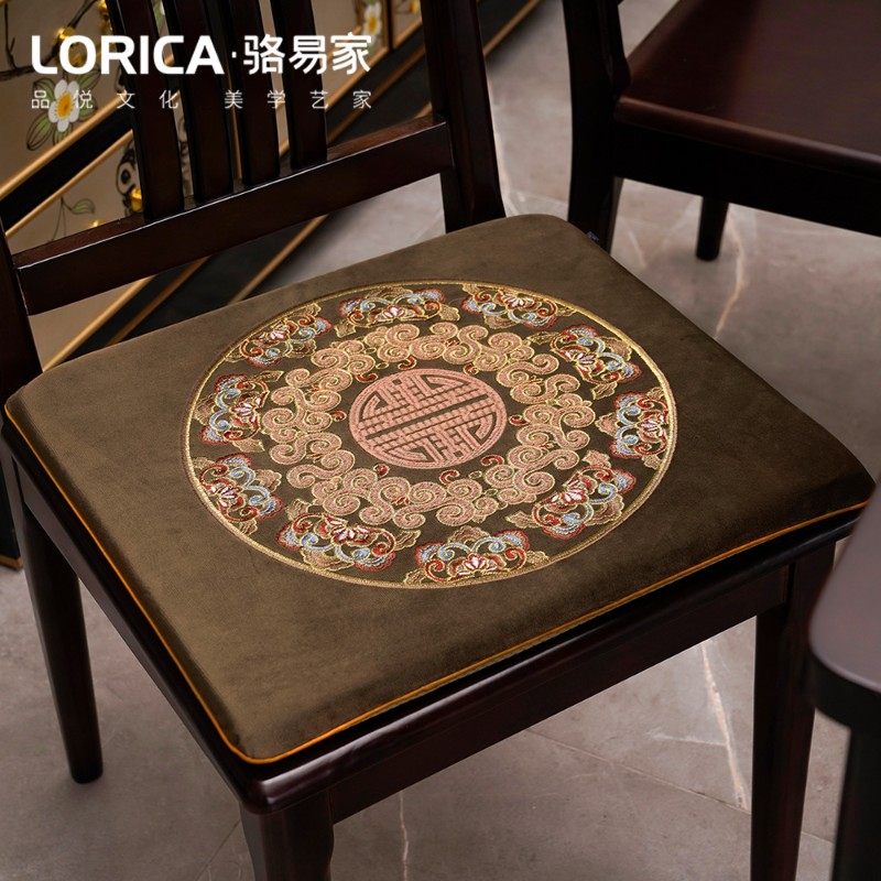 冬季绒布餐椅坐垫屁垫实木家具餐桌椅子垫红木圈椅茶桌茶椅垫
