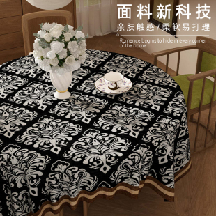 中古风正方桌布棉麻布艺餐桌遮盖布桌垫隔热垫耐高温茶几垫圆桌子