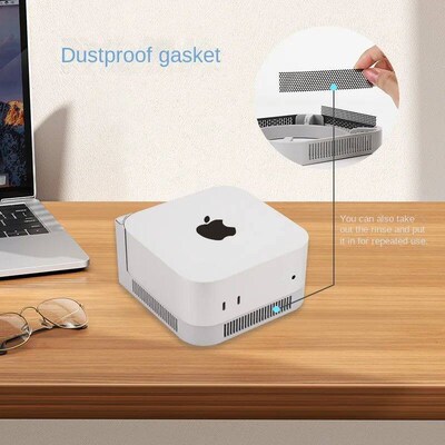Top Power Button Cooling Base for Mac M4 2024 Dustproof, Pus
