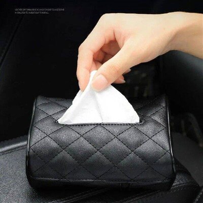 1 Pcs Black Tissue Boxes with Disposable Napkins Tissue