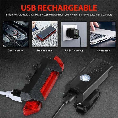Bike Light Bicycle USB LED Mountain Lamp Cycle Back lights