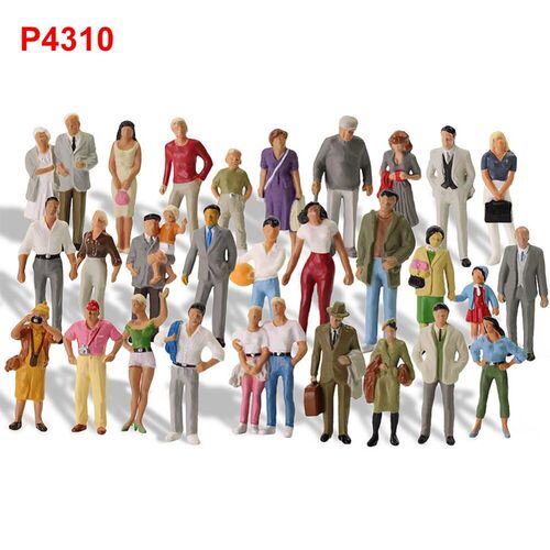 Evemodel 30pcs Different Poses Model Trains 1:43 O Scale All