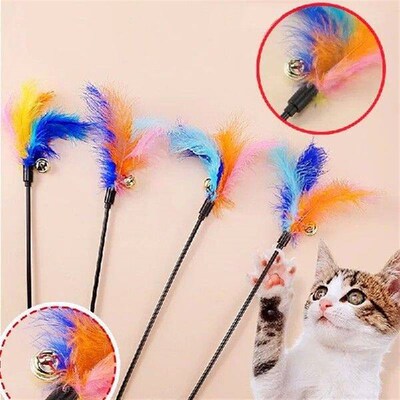 Cat Toy Feather Cats Stick Bite-resistant Cat Toys