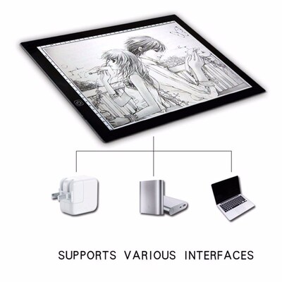 Portable A3 LED Light Pad Box Drawing Copy Board Drafting Gr