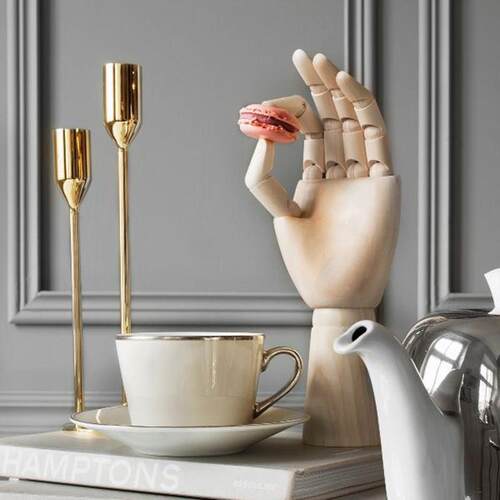 Wooden Hand Figurines Rotatable Joint Hand Model Wood Man Or