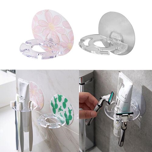 Toothbrush Holder Toothpaste Beard Shaver Storage Rack Bathr