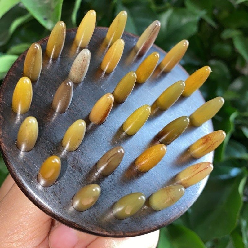 紫光檀镶嵌羊角28钉指环王梳子按摩梳天然头部经络头疗身体刮肚子,家庭/个人清洁工具,梳子/化妆梳/按摩梳,淘宝优惠券,粉丝福利购,淘宝优惠卷