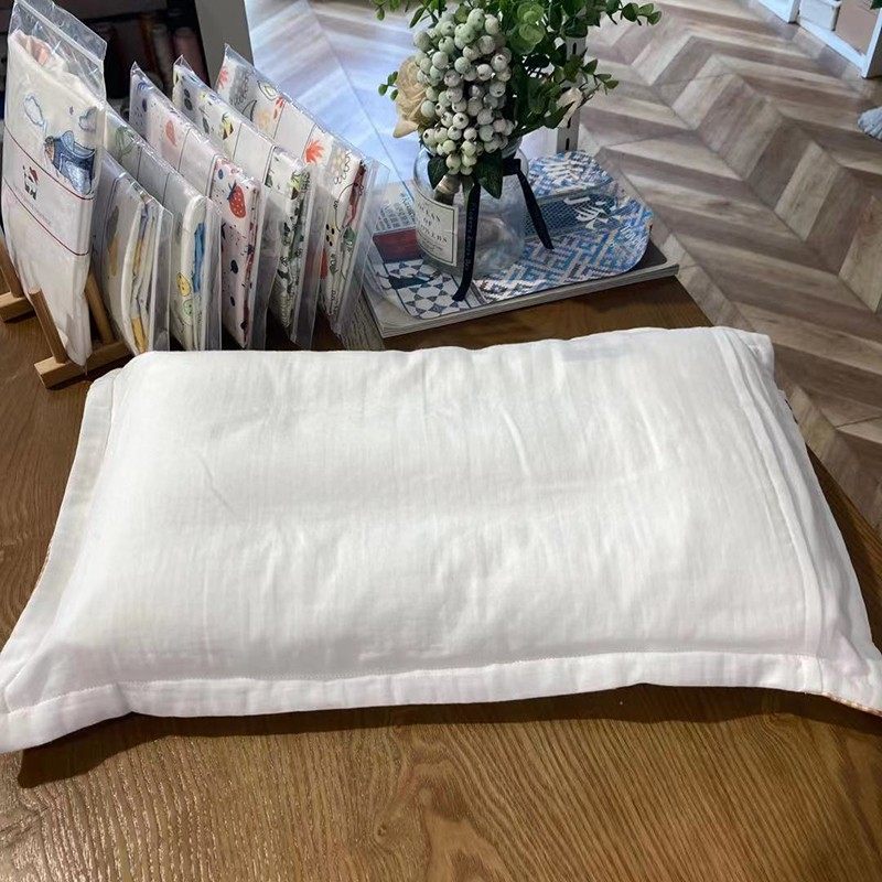 类宝宝婴幼儿层纱布卡通枕 白色棉纱透气吸汗儿童全棉枕头罩,床上用品,枕套,淘宝优惠券,粉丝福利购,淘宝优惠卷