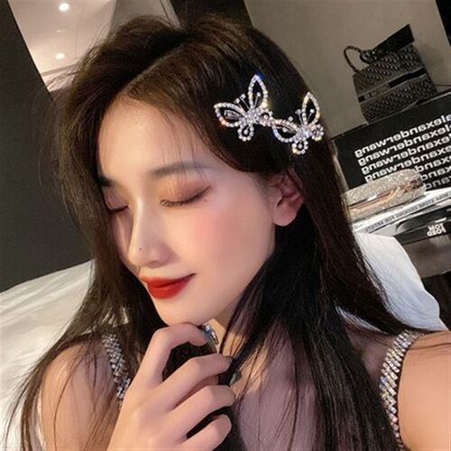 2023 INS Cute Double Butterfly Hair Clips Clamp for Women Gi