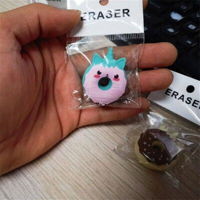 2024 New Cute Kawaii Unicorn Donut Eraser Creative Pencil