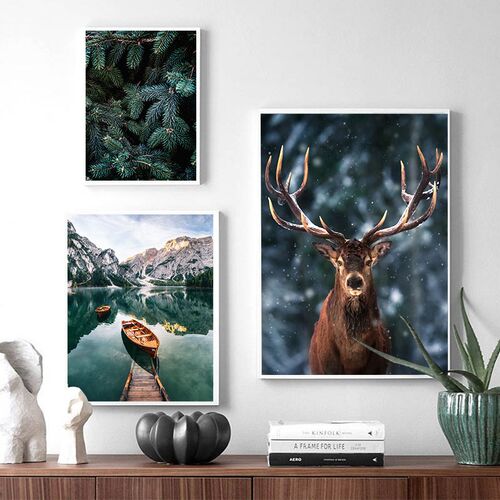 Landscape Poster Nature Decorative Picture Home Nordic Fog F