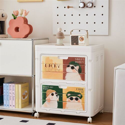 Large-capacity household clothes folding storage box