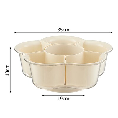 Rotatable Partitioned Veggie Tray for Kitchen Rotating Veggi