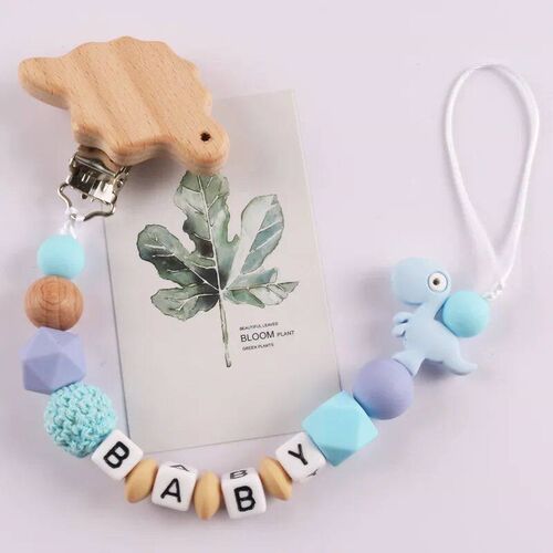 Baby Personalized Name Pacifier Clips Nipple Holder Cartoon