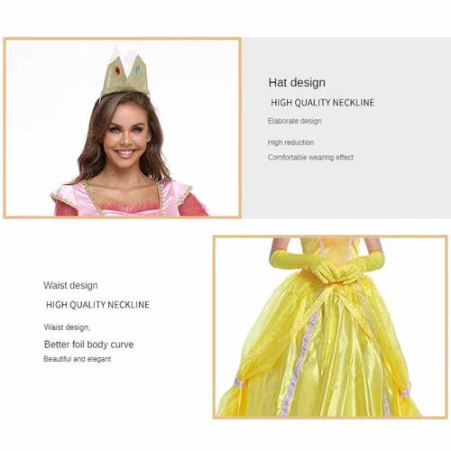 land Halloween Women Costume Cosplay Snow White Mario