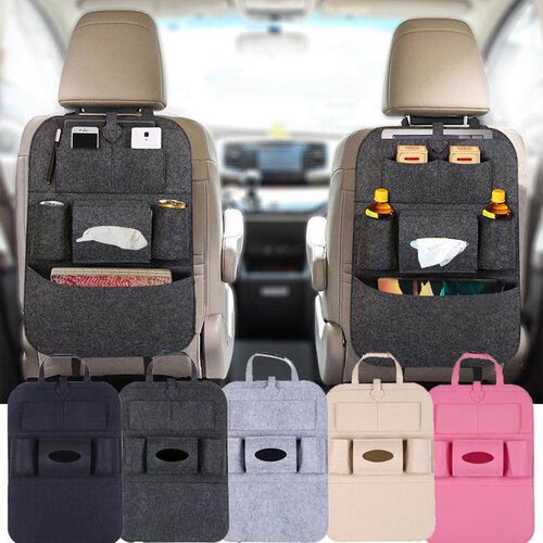 1pc Universal Car Back Seat Storage Bag Organizer Trunk Elas