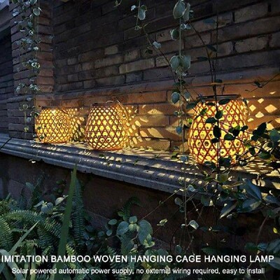 Solar Lantern Outdoor Hanging Lantern Lights with Handle