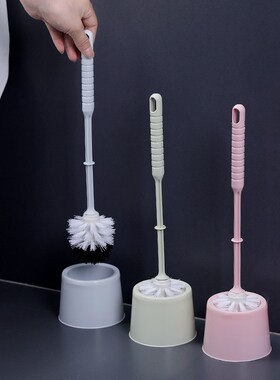 Toilet Bowl Brush and Holder Set Compact Tool Deep Cleaning