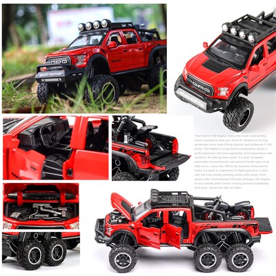 1/28 Ford Raptor F150 Alloy Car Modified Off-Road Vehicle Mo