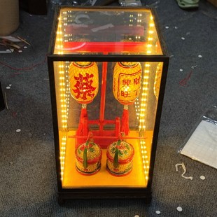 潮汕竹编油纸灯笼神前摆件劳热发光T字架春节中秋元宵送人礼品