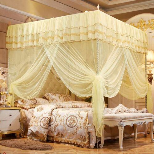 Mosquito Net Home Three-door Bold Bracket Court Landing Prin