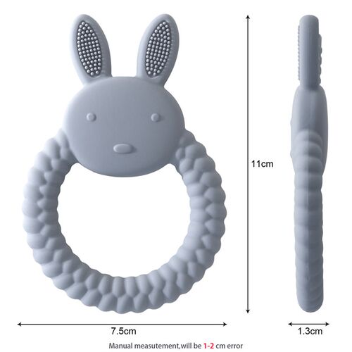 1Pcs Baby Teether Silicone Toy BPA Free Cartoon Rabbit Nursi