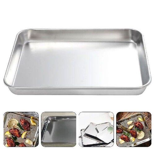 Stainless Steel Pan Trinket Tray Rectangular Food Oven