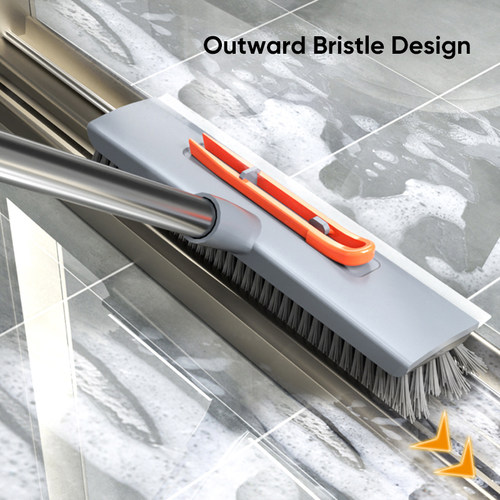 Floor Hair Broom Dust Scraper Pet Rubber Brush Carpet Cleane