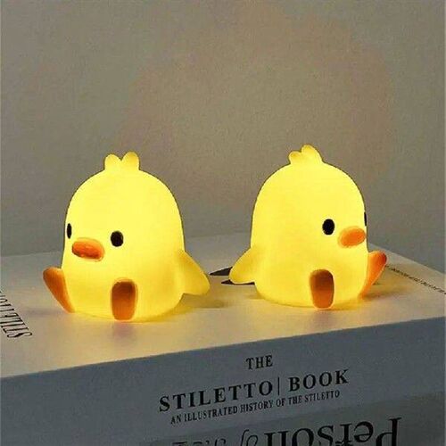 Rechargeable LED Children Night Light Silicone Squishy Duck