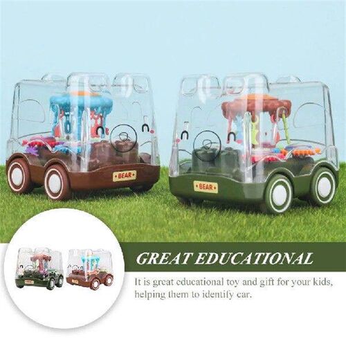 2 Pcs Toy Toys Toddler Plaything Indoor Vehicle Pull-back