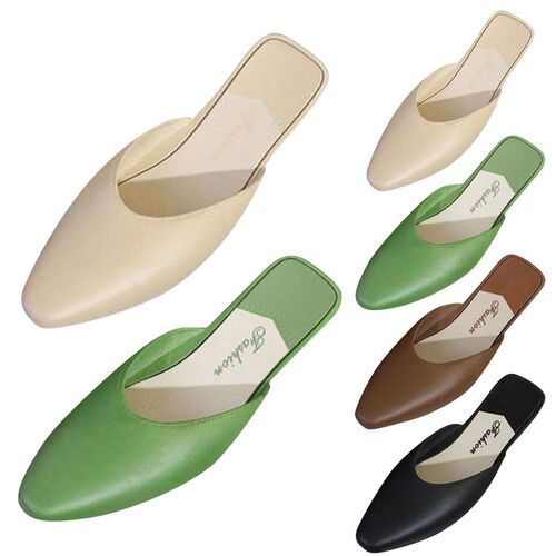 Thin Heels Pointed Toe Med Female Shoes Ladies Slippers
