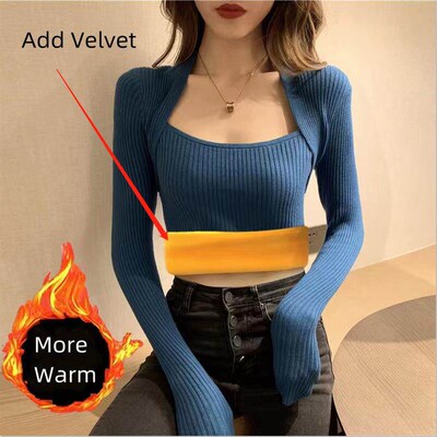 SAYTHEN 2022 Autumn Winter Women Long Sleeve Square Shawl Ne