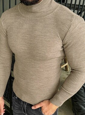 2025 Turtleneck Sweater Slim Long Sleeve Knitted Pullover Ba