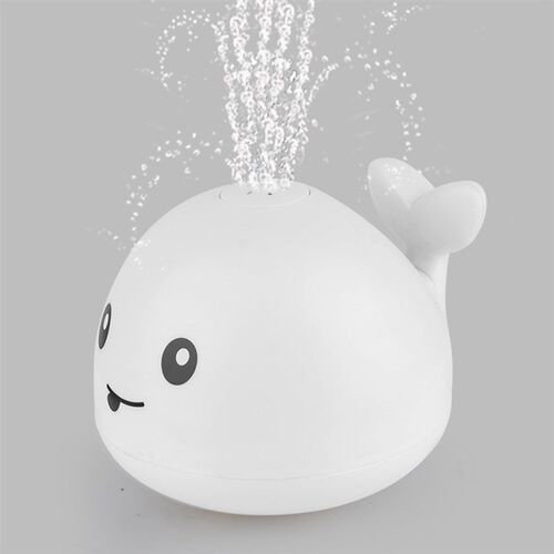 Electric Cartoon Whale Flashing Ball Water Squirting Sprinkl