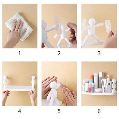 Bathroom Self-adhesive Shampoo Shelves Shower Towel Storage