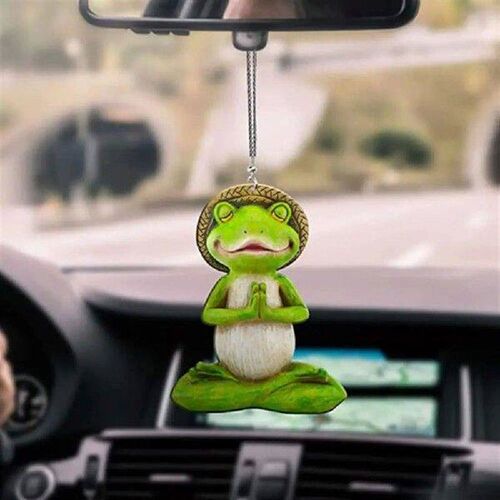 2D Green Frog Pendant Creative Small Handicrafts Frog Car