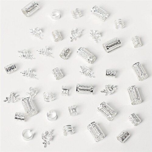 40pcs DIY wig dreadlocks accessories iron ring hollow hair