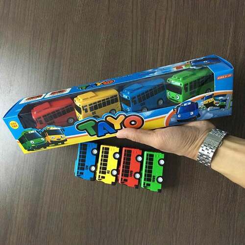 4pcsset Anme Tayo the Lttle Bus Educatonal Toys Cartoon
