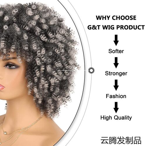 Spot Instant Explosion Head Wig African Fluffy Small Roll Ch