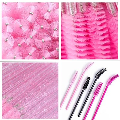 50/100/300/500pcs Eyebrow Eyelash Brushes Eyelash Spoolies