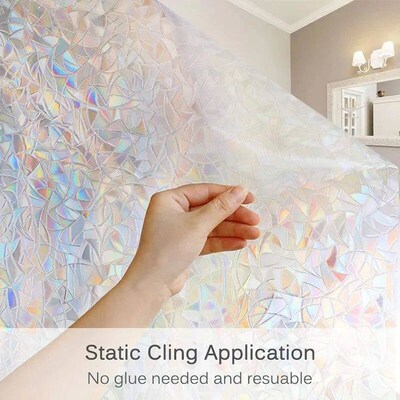 Window Privacy Film Frosted Glass Window Film Sun Blocking W