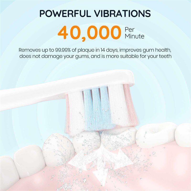 Mornwell Sonic Electric Toothbrush T33 Adult Timer Brush 5 M - 实物图