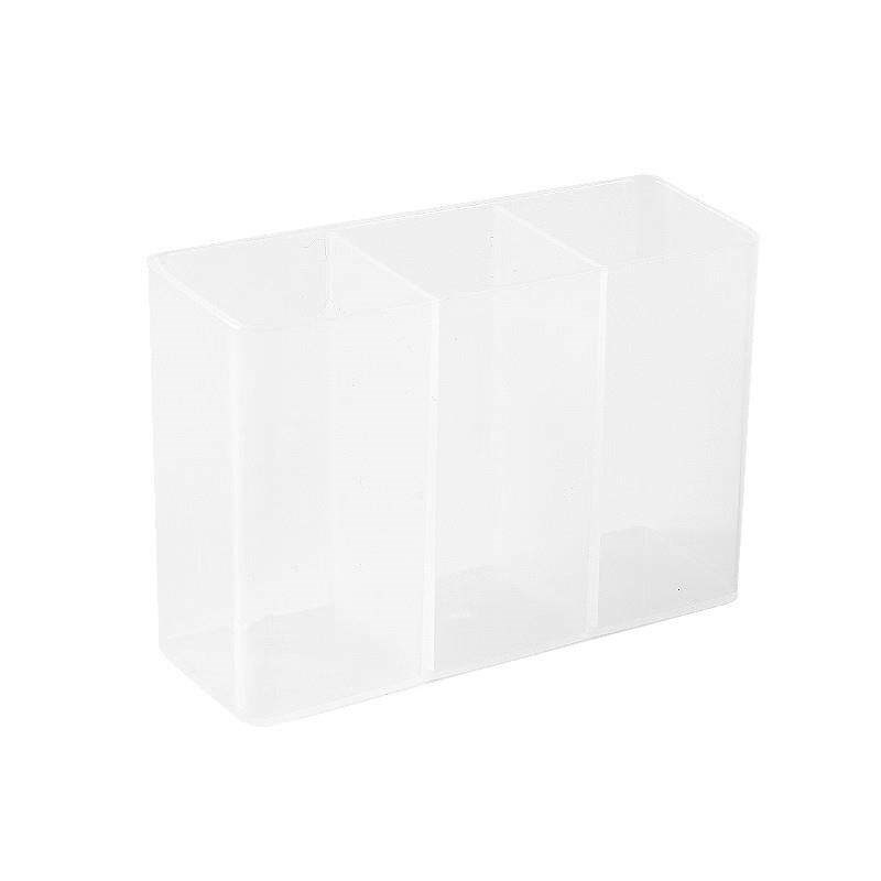 Multifunctional Transparent Desktop Storage Box, Frosted Stu - 实物图