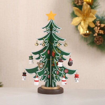 Christmas gift plywood wooden Christmas tree diy decoration