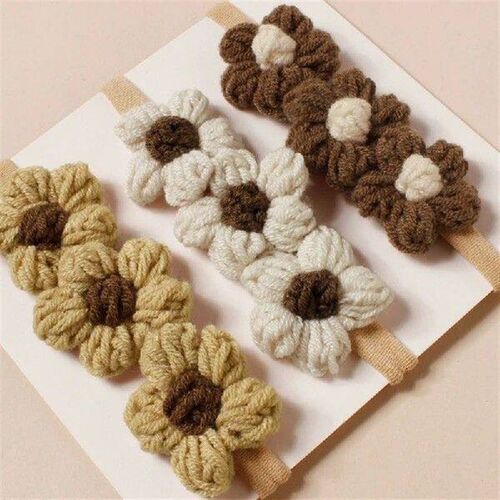 Baby Floral Knitted Headband Lovely Hairband for Memorable