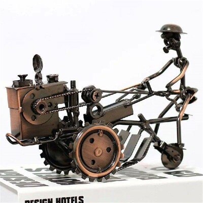 Wrought Iron Vintage Retro Iron Tractor Model metal craft