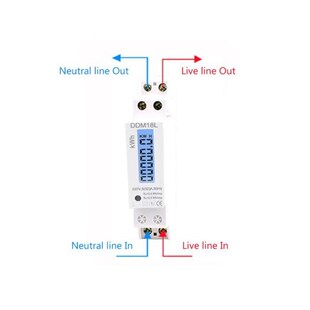 LCD Digital Single Phase Din Rail Electricity Power Consumpt