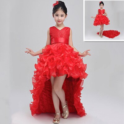 2-13T Flower Girl Trailing Wedding Dresses Children High Qua