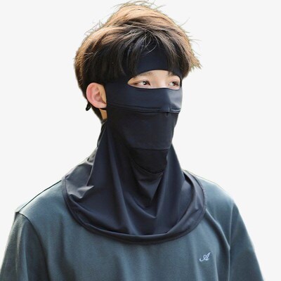 Summer face and neck sun protection breathable mask, outdoor