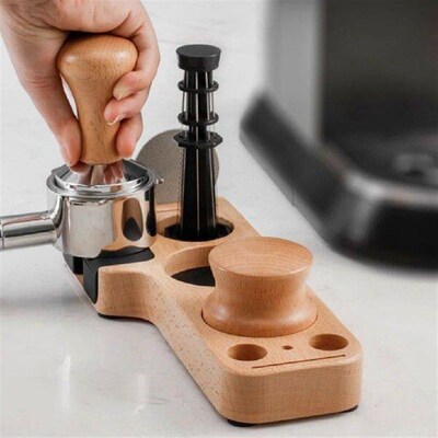 58mm Coffeeware Portafilter Tamper Stand Teaware Pine Wood